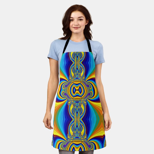 Colourful Abstract Background-14334 Apron (Worn)