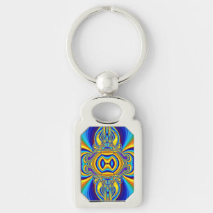 Colourful Abstract Background-14334 Key Ring