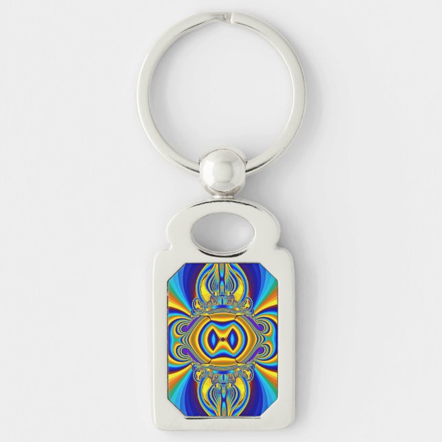 Colourful Abstract Background-14334 Key Ring (Front)