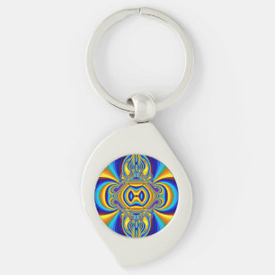 Colourful Abstract Background-14334 Key Ring