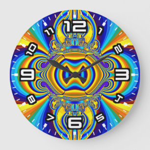 Colourful Abstract Background-14334 Large Clock