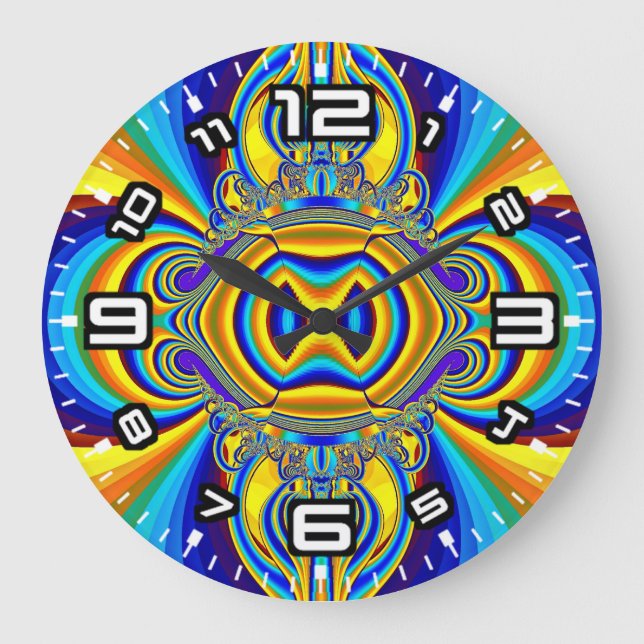 Colourful Abstract Background-14334 Large Clock (Front)