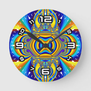 Colourful Abstract Background-14334 Round Clock