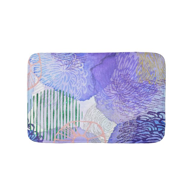 Colourful Abstract Background Bath Mat (Front)