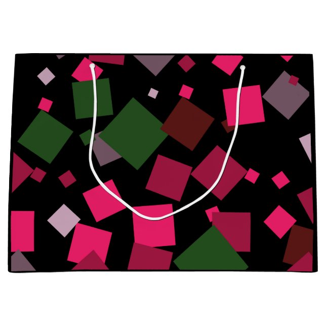 Colourful abstract background large gift bag (Front)