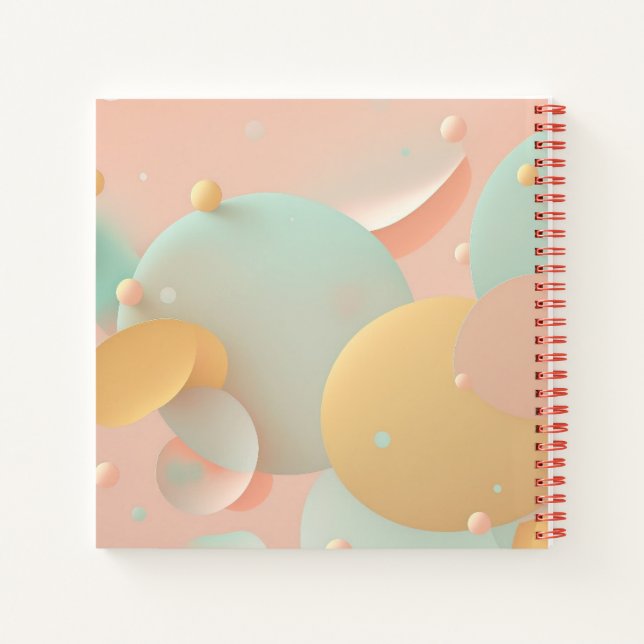 Colourful Abstract Background  Spiral Notebook (Back)