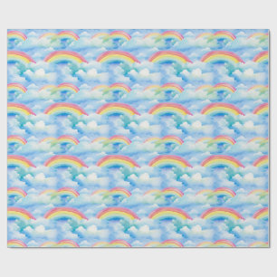 Colourful Abstract Background with Rainbows Wrapping Paper