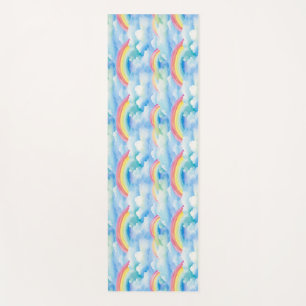 Colourful Abstract Background with Rainbows Yoga Mat