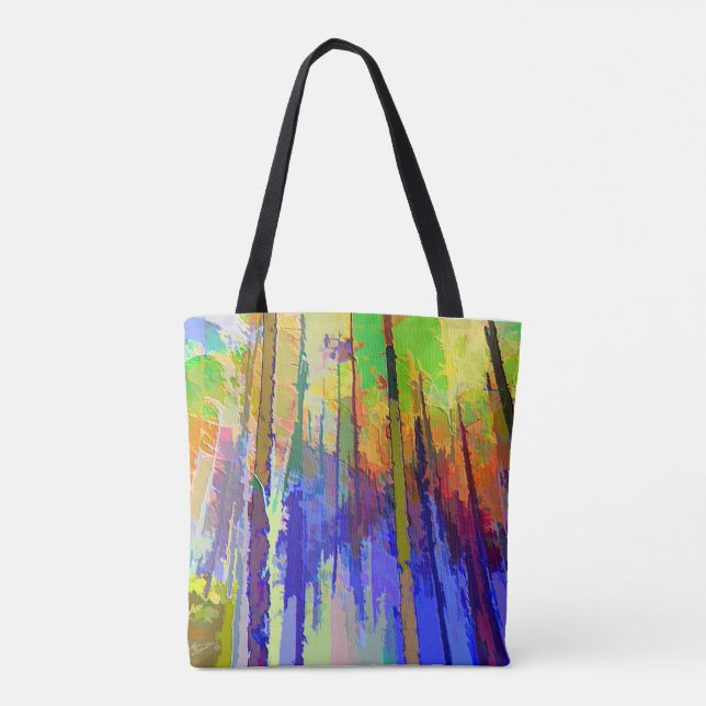 Colourful Abstract Bag with All Over Print (Back)