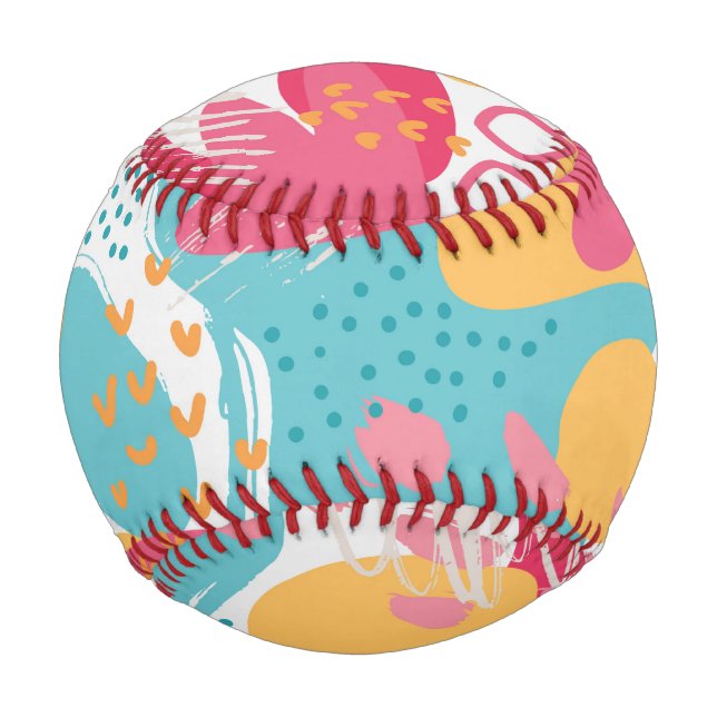 Colourful Abstract Baseball (Front)