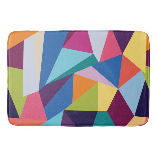 Colourful Abstract Bath Mat (Front)