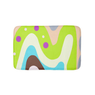 Colourful abstract bath mat