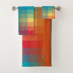 Colourful Abstract Bath Towel Set