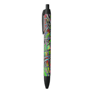 Colourful Abstract Black Ink Pen