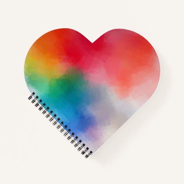 Colourful Abstract Blank Template Custom Modern Notebook (Front)