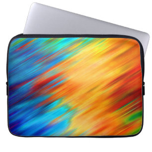 Colourful Abstract Blue Orange Flare Laptop Sleeve