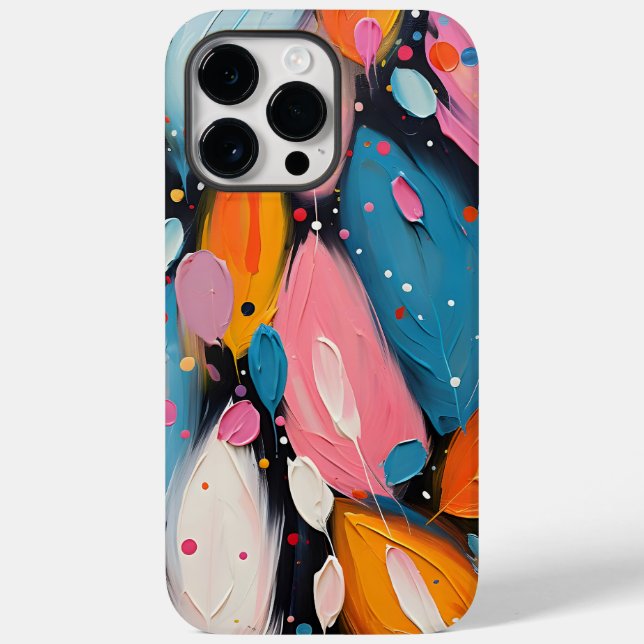 Colourful Abstract Bohemian Feathers Case-Mate iPhone Case (Back)