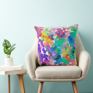 Colourful Abstract Bokeh 2 Design Double Sided Gif Cushion