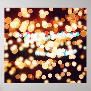 Colourful Abstract Bokeh Texture Poster