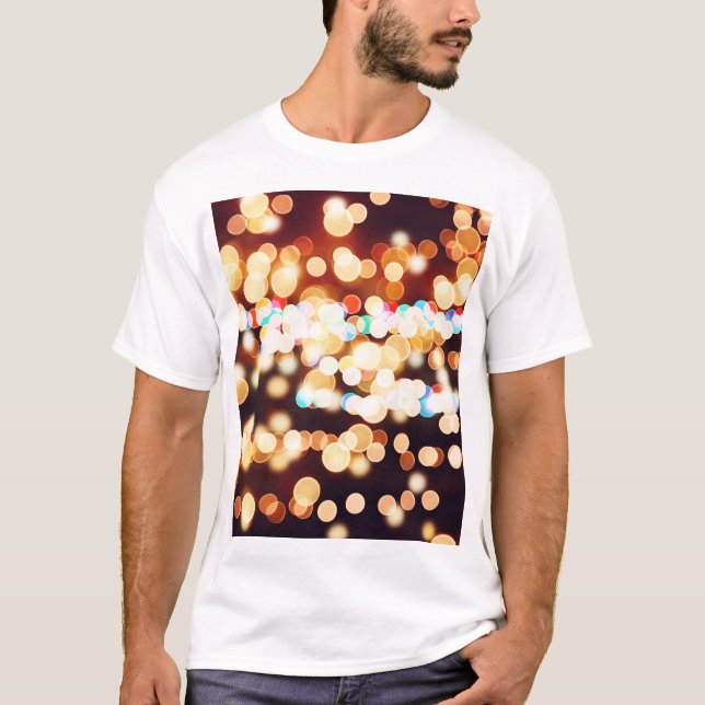 Colourful Abstract Bokeh Texture T-Shirt (Front)