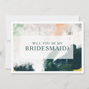 Colourful Abstract Bridesmaid Proposal Card