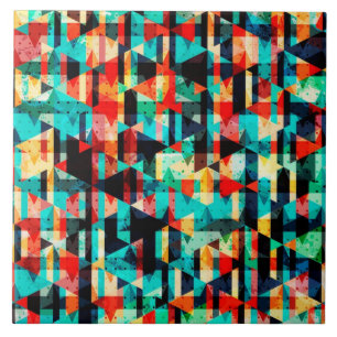 Colourful abstract bright element design ceramic tile