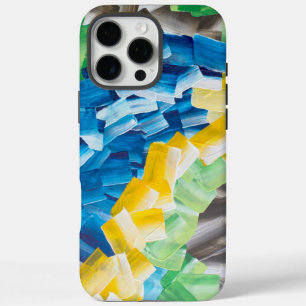 Colourful Abstract Brushstroke Pattern iPhone 16 Pro Max Case