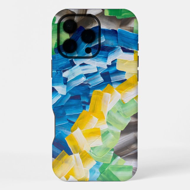 Colourful Abstract Brushstroke Pattern iPhone Case (Back)