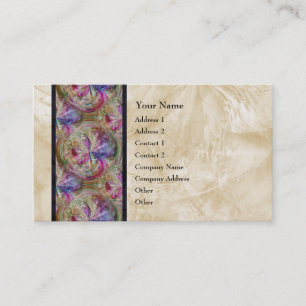 Colourful Abstract Bubble Pattern Ribbon Border Business Card