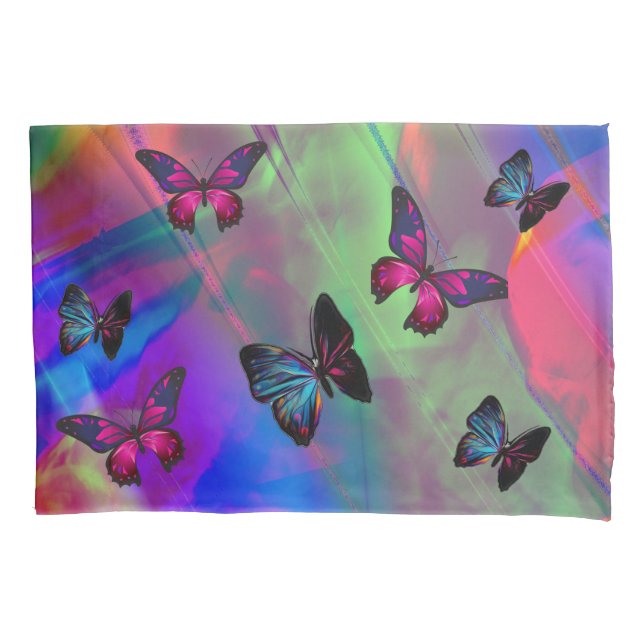 Colourful Abstract Butterflies Pillowcase (Front)