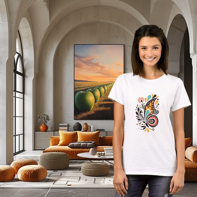 Colourful Abstract Butterfly Art Design T-Shirt (Creator Uploaded)