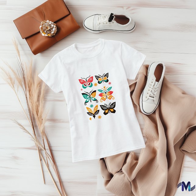 Colourful Abstract Butterfly Art Set T-Shirt (Creator Uploaded)