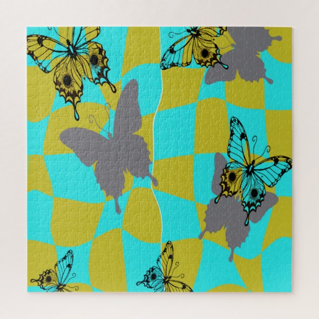 Colourful Abstract Butterfly  Jigsaw Puzzle (Vertical)