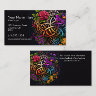 Colourful Abstract Celtic Desig Irish Business Car Business Card