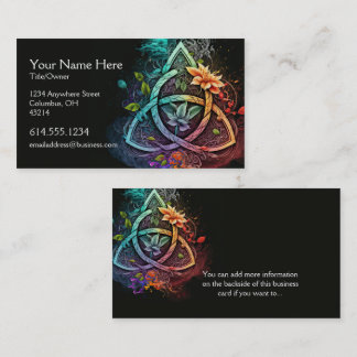 Colourful Abstract Celtic Desig Irish Business Car Card