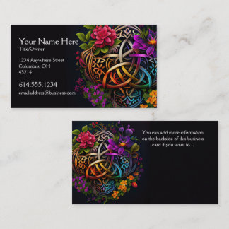 Colourful Abstract Celtic Desig Irish Business Car Card