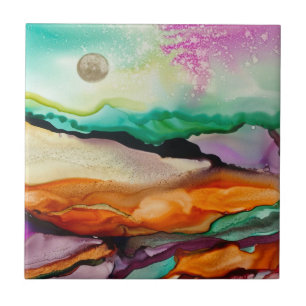 Colourful Abstract Ceramic Tile