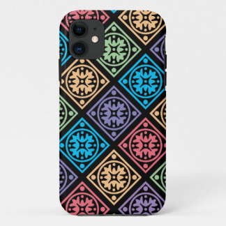 Colourful abstract circles and squares phone case