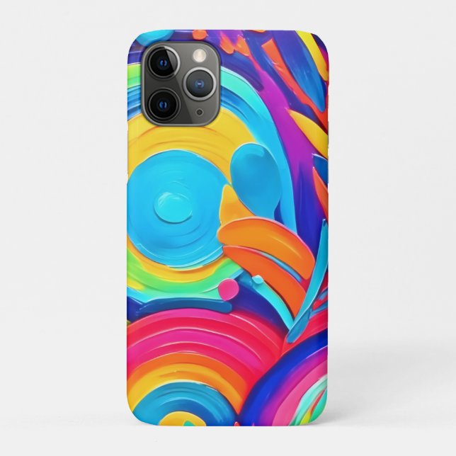 Colourful Abstract Circles Painting Case-Mate iPhone Case (Back)