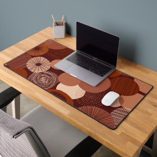 Colourful Abstract Circles Shapes Pattern  Desk Mat