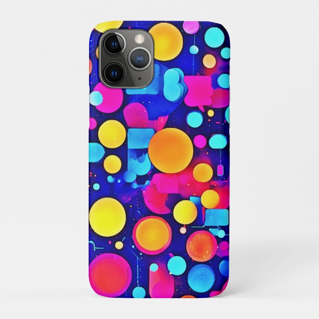 Colourful Abstract Circles Spectrum Case-Mate iPhone Case (Back)