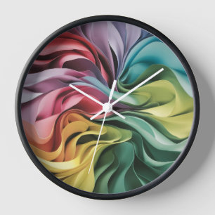 Colourful Abstract Clock: Modern Home Decor Clock
