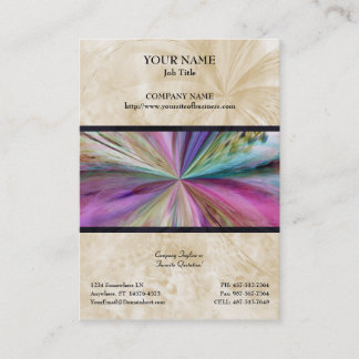 Colourful Abstract Collage Ribbon Business Card