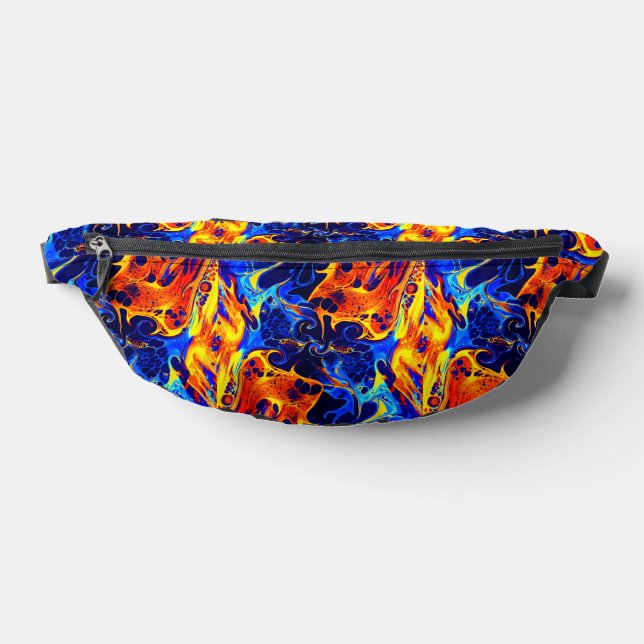 colourful abstract colour wavy   bum bags (Lay Down)