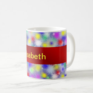 colourful abstract coloured design coffee mug