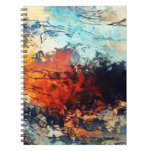 Colourful Abstract Contemporary Artwork Notebook
