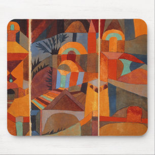 Colourful Abstract Cubism Klee Temple Gardens Mouse Pad