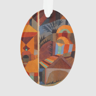 Colourful Abstract Cubism Klee Temple Gardens Ornament