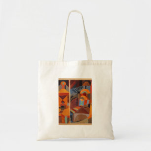 Colourful Abstract Cubism Klee Temple Gardens Tote Bag