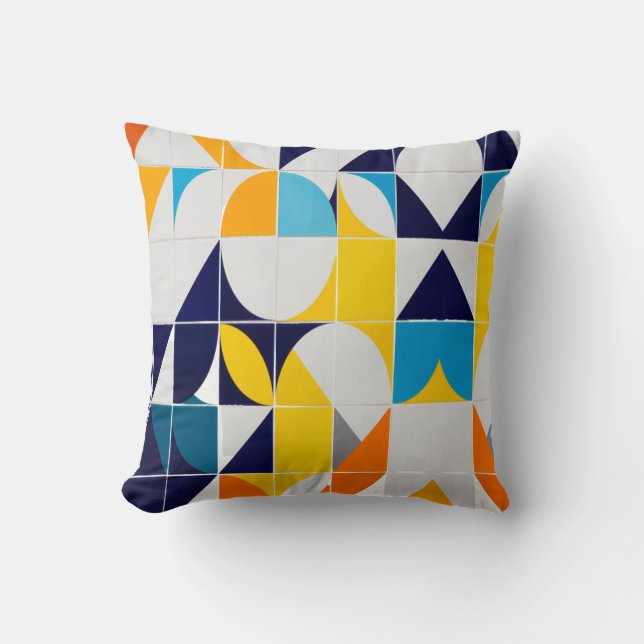 Colourful Abstract Cushion (Front)